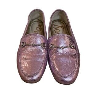 Sam Edelman Loraine Bit Loafer sz 11 Pink Metallic Girl's Shoes